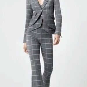 SMYTHE Plaid Blazer & Bootcut Pant Suit Size 10 Blazer Size 8 Pant